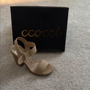 CCOCCI Beige Wedge Sandals
